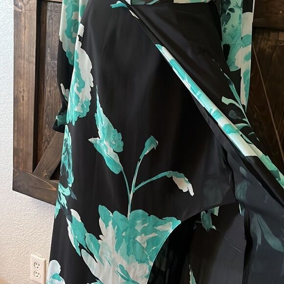 Eva Mendes long maxi floral chiffon dress XS - Picture 4 of 7